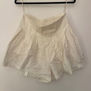 Free People white flowy high waist shorts